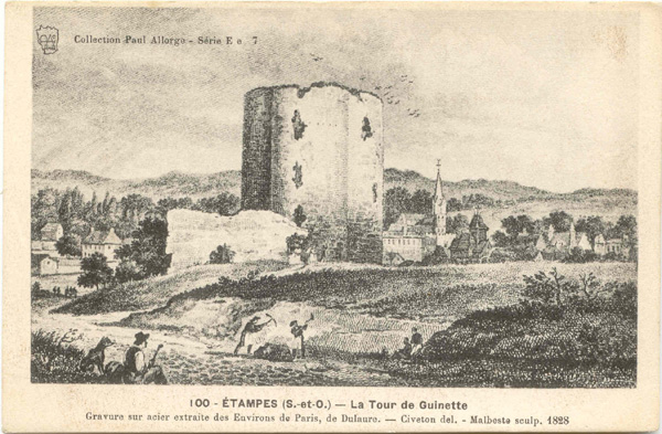 La Tour de Guinette vers 1828, par Civeton