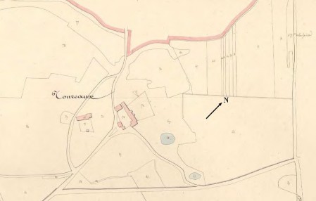 Tuilerie de Toureau sur le plan du cadastre de 1825