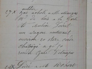 Extrait du livre de comptes de la tuilerie de Toureau (1879-1888)