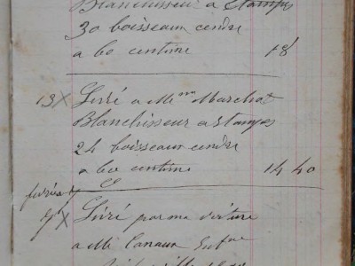 Extrait du livre de comptes de la tuilerie de Toureau (1879-1888)