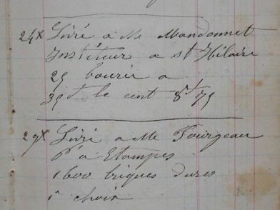 Extrait du livre de comptes de la tuilerie de Toureau (1879-1888)