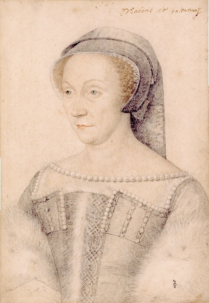 Diane de Poitiers (dessin attribué à l'école de François Clouet)