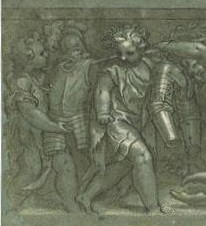 Paolo Farinati: Frise de putti (dessin, fin XVIe s., détail)