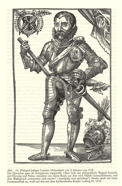 Tobias Stimmer: Jean Casimir (gravure de 1578)