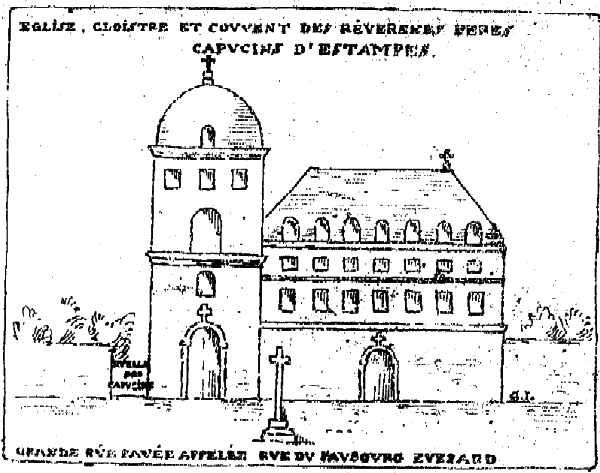 Le couvent des Capucins sans doute au début du 18e siècle