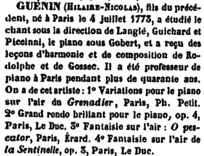 Dictionnaire de Fétis (édition de 1866)