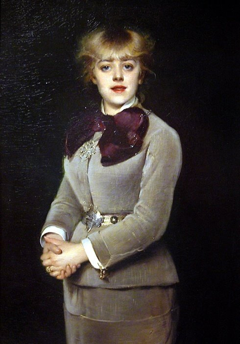 Portrait de Jeanne Samary par Louise Abb&eacute;ma (1879)