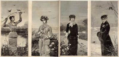 Abbéma: Les quatre saisons (1882, d'après une gravure de Baude de 1885)