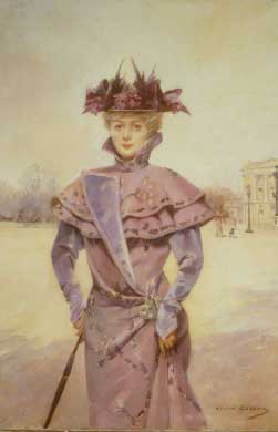 Louise Abb&eacute;ma: Une &eacute;l&eacute;gante place de la Concorde (vers 1894)