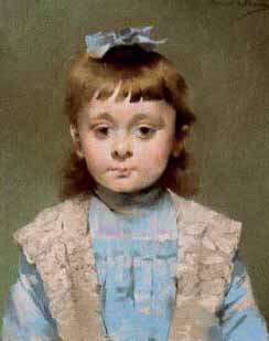 Louise Abb&eacute;ma: Portrait d'une petite fille