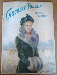 Louise Abbéma: Le chocolat Poulain (affiche publicitaire)