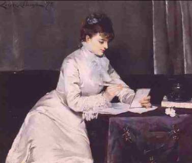 Louise Abbéma: Portrait de Mme Lucien Guitry (avant 1893)
