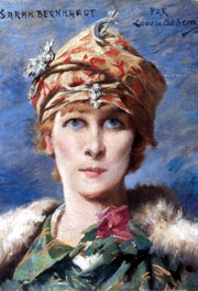 Louise Abbéma: Portrait de Sarah Bernhardt (huile sur toile)