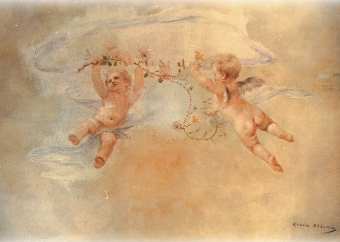 Louise Abbéma: Angelots (peinture de plafond)