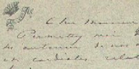 Billet à Mr Johnson (carte autographe)