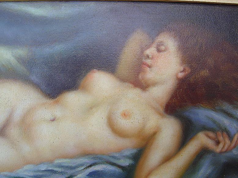 Femme nue allongée: détail