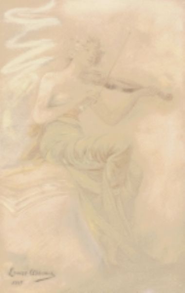 Louise Abbéma: Allégorie de la Musique (pastel, 1897)