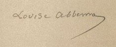 Louise Abbéma: signature (pastel)