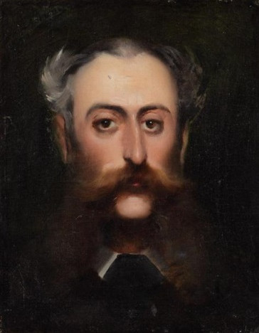 Louise Abbéma: Portrait d'homme (huile sur toile, 1889)
