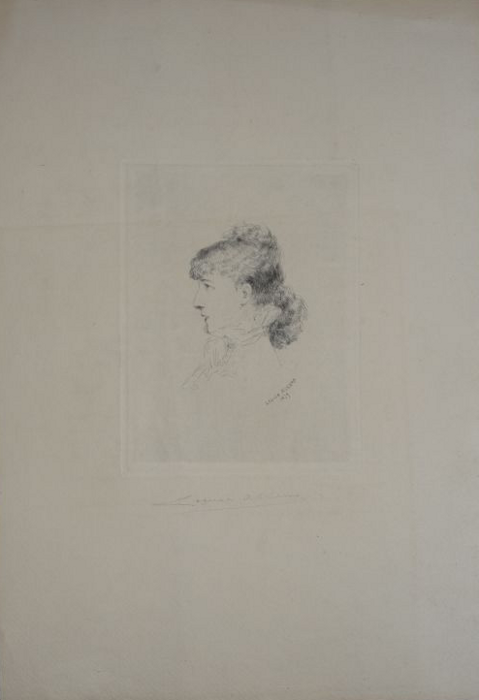 Louise Abbéma: Portrait de Sarah Bernhardt (gravure, 1879)