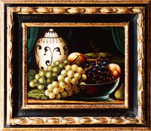 Narcisse Berchère: Nature morte aux fruits (huile sur toile)