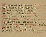 Calligraphie d'un poème de Clément Marot (1889, Musée d'Etampes)