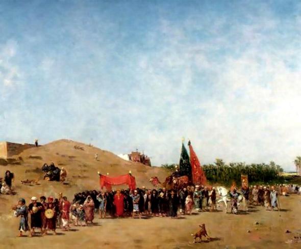 Narcisse Berchère: Mariage arabe (Arab Wedding), vers 1850