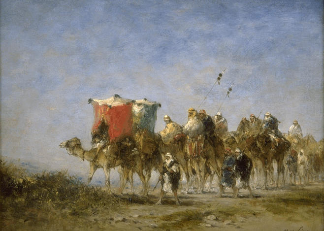 Narcisse Berchère: Caravane dans le désert