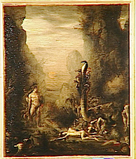 Narcisse Berchère: Hercule et l'hydre de Lerne (réduction d'un tableau de Gustave Moreau)
