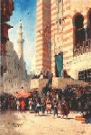 Procession au Caire (huile sur toile)