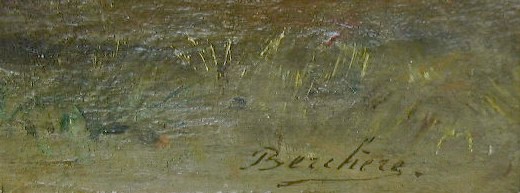 Narcisse Berchère: Campement (signature)