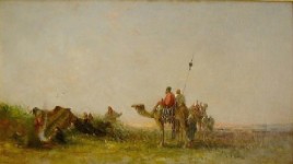 Campement (huile sur toile)