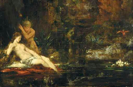 Gustave Moreau: La Source surprise par un satyre