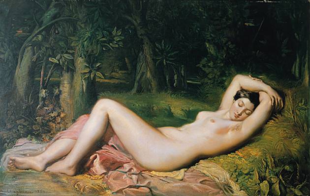 Théodore Chassériau: Nymphe endormie près d'une source (1850)