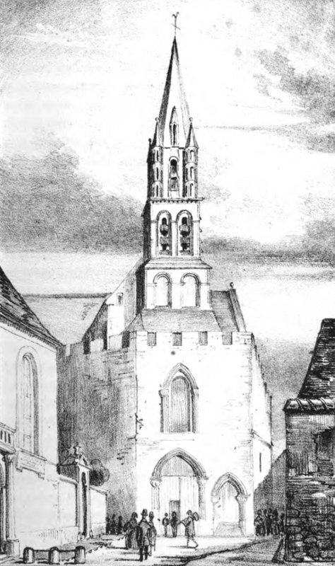 Daniel Ramée: Notre-Dame d'Etampes (gravure, 1836)