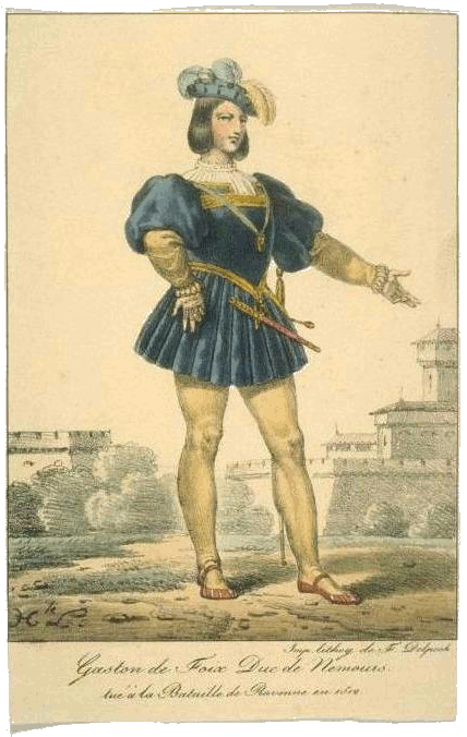 François-Séraphin Delpech: Gaston de Foix (lithographie, 1820)