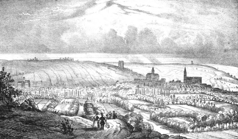 Formentin et Cie: Etampes. Vue prise du château de Vauroux (1836)
