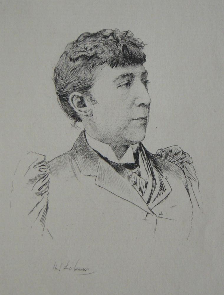 A. Lalauze: Louise Abbéma (eau-forte, 1894, © 2003 Corpus Étampois)