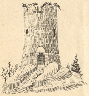 Croquis de la Tour de Cénive par Léon Marquis