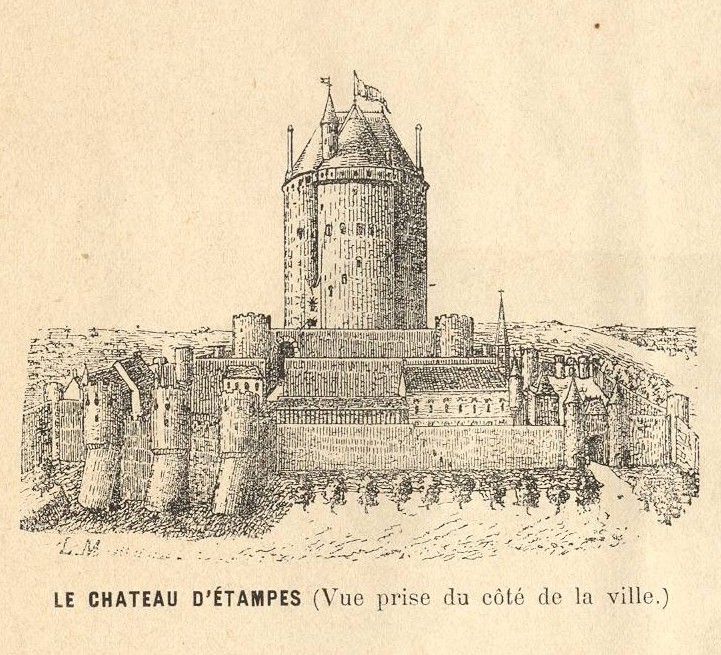 Le Château d'Etampes selon Léon Marquis (dessin de 1873)