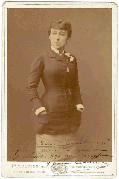 Ferdinand Mulnier: Photographie de Louise Abbéma (vers 1880)