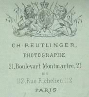 Adresse des studios Reutlinger de 1853 à 1937