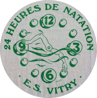 Gaëtan Ader: Logo de l'E. S. Vitry (impression pour tee-shirt d'après affiche, 1987)
