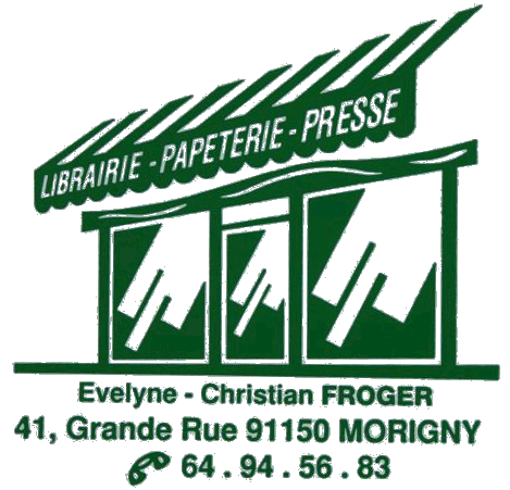 Gaëtan Ader: Logo de la librairie-papèterie Froger (encre, 1991)