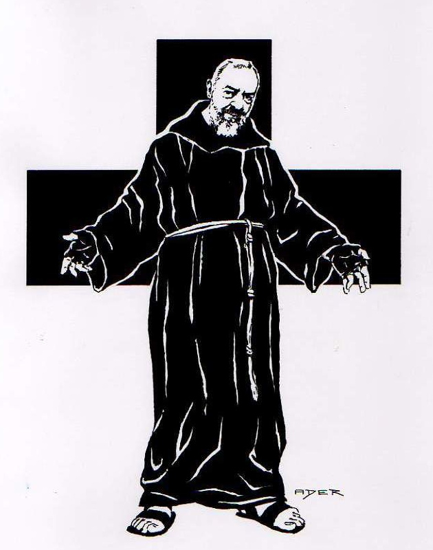 Gaëtan Ader: Le Padre Pio (Chrétiens magazine n°152, septembre 2002, 4e de couverture)