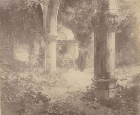 La messe à l'abbaye de Saint-Arnould, Trouville (huile sur toile, 1898)