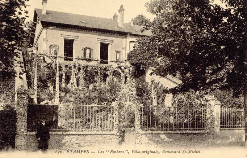 Villa Les Rochers (autre cliché d'Eugène Rameau, vers 1915)