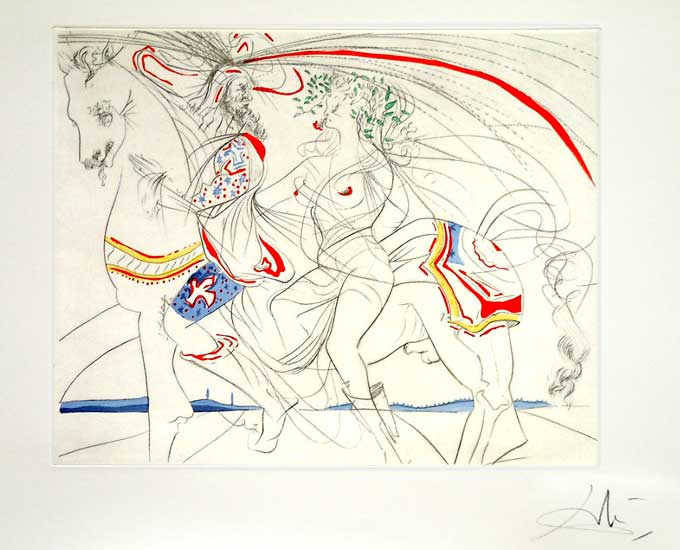 Salvador Dali: Diane de Poitiers (lithographie, 1975)