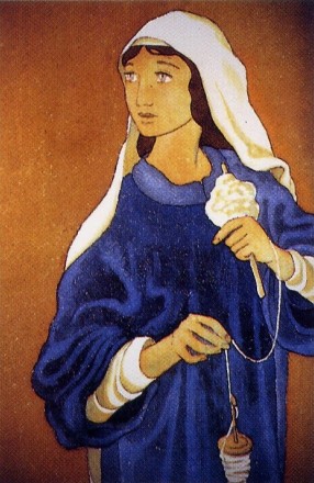L'annonciation (détail), illustration pour lla Vie de Marie, de l'abbé René Laurentin
