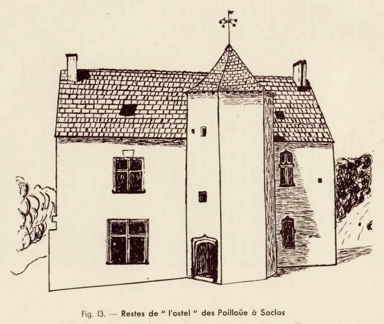 Fig. 13: Restes de "l'ostel" des Poilloüe à Saclas